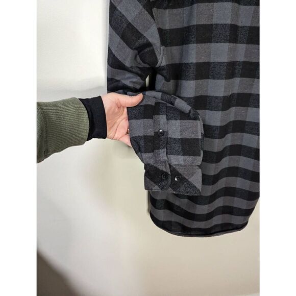 Nomad Men's Long Sleeve Sherpa Lined Flannel Button Front Shirt Jacket - Large - Picture 5 of 7